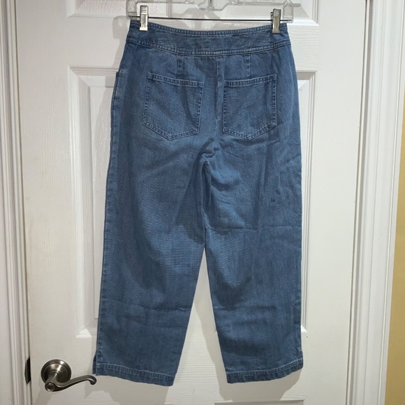 Talbots petites high waist ankle jeans Sz 2P side vents cotton blend - Picture 3 of 6